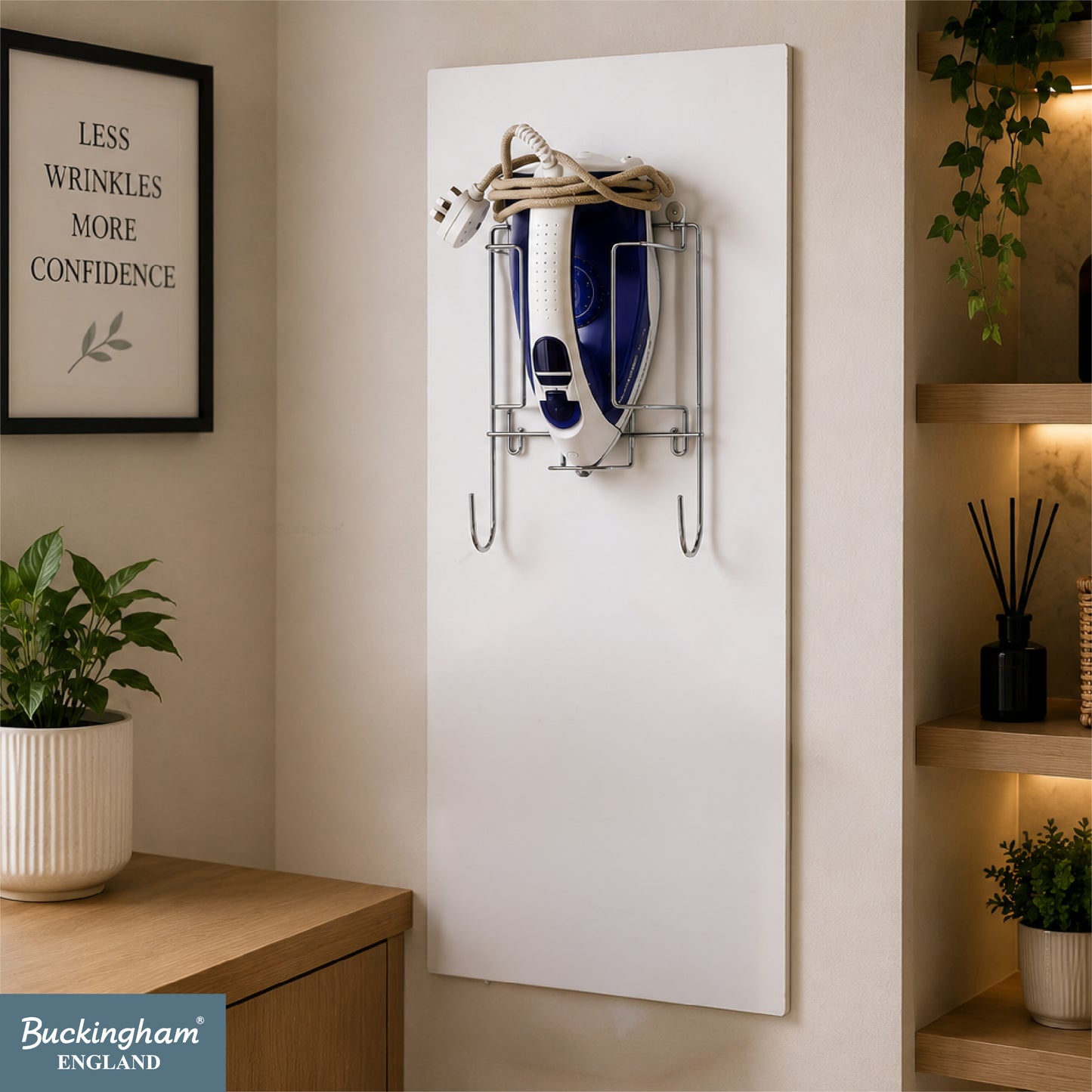 Buckingham Premium Ironing Board Holder Chrome Finished 25 cm