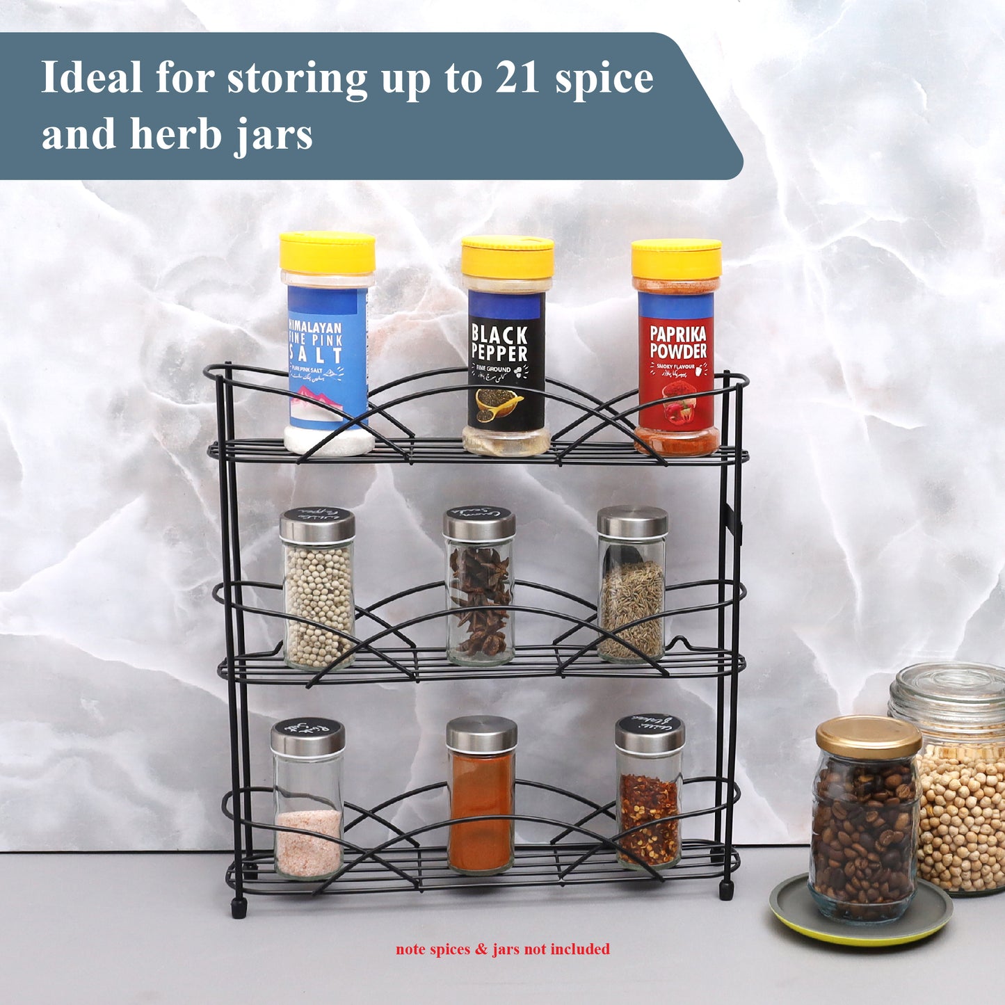 Buckingham 3 Tier Free Standing Spice Rack