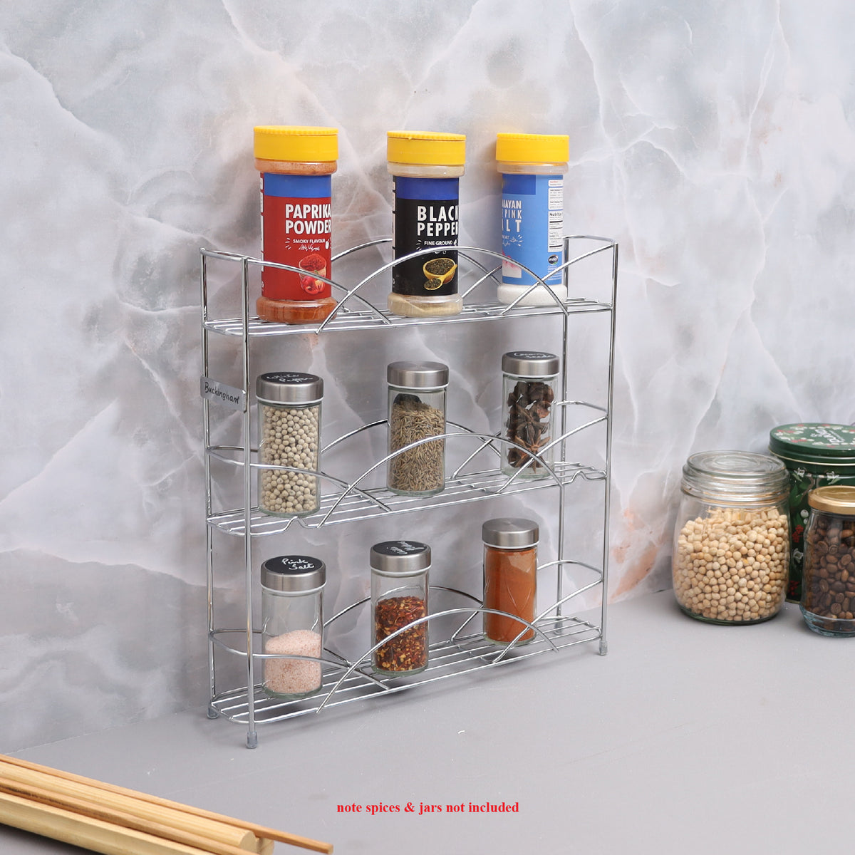 Buckingham 3 Tier Free Standing Spice Rack