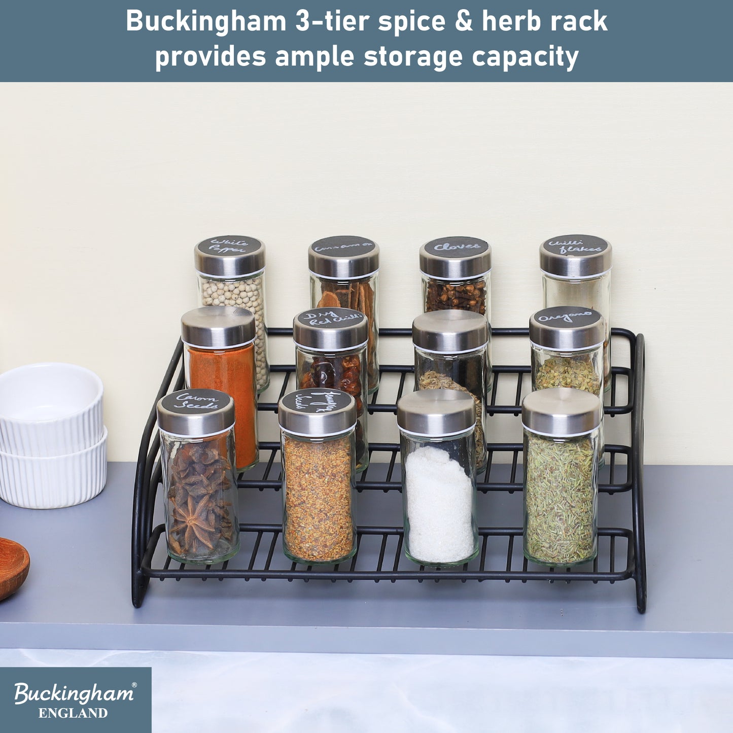 Buckingham 3 Tier Kitchen Cupboard Organiser