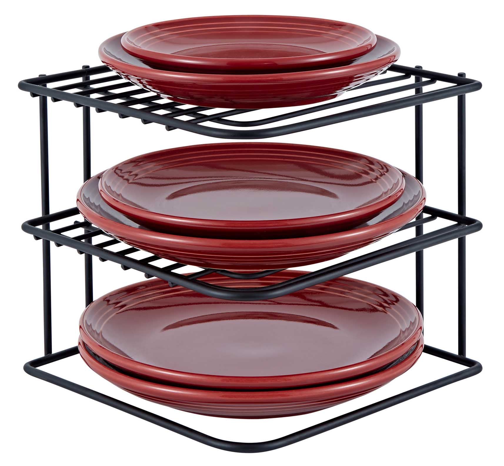 Buckingham 3 Tier Corner Plate Kitchen Cupboard Organiser Storage Rack High End Premium Quality