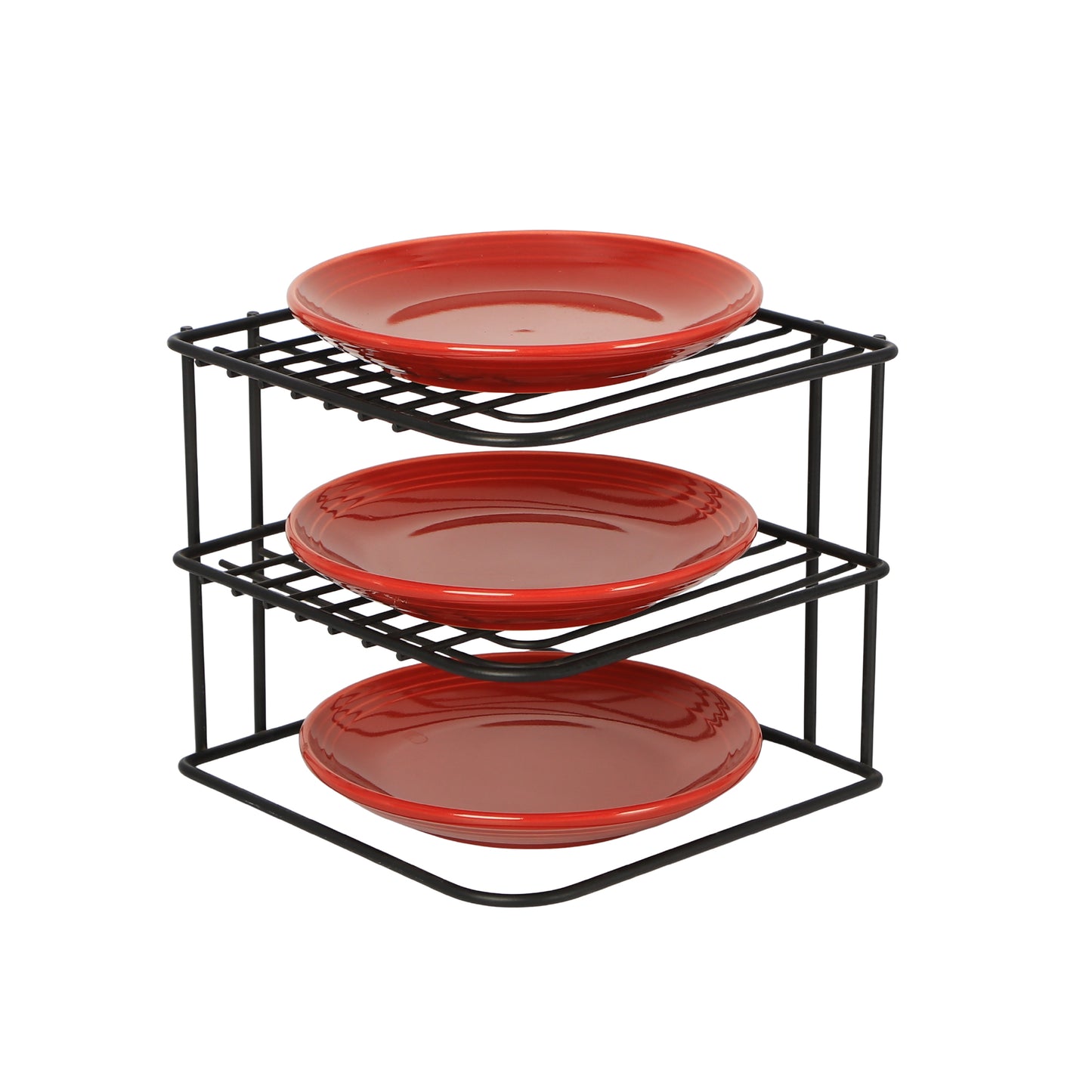 Buckingham 3 Tier Corner Plate Storage Rack 22.5 cm