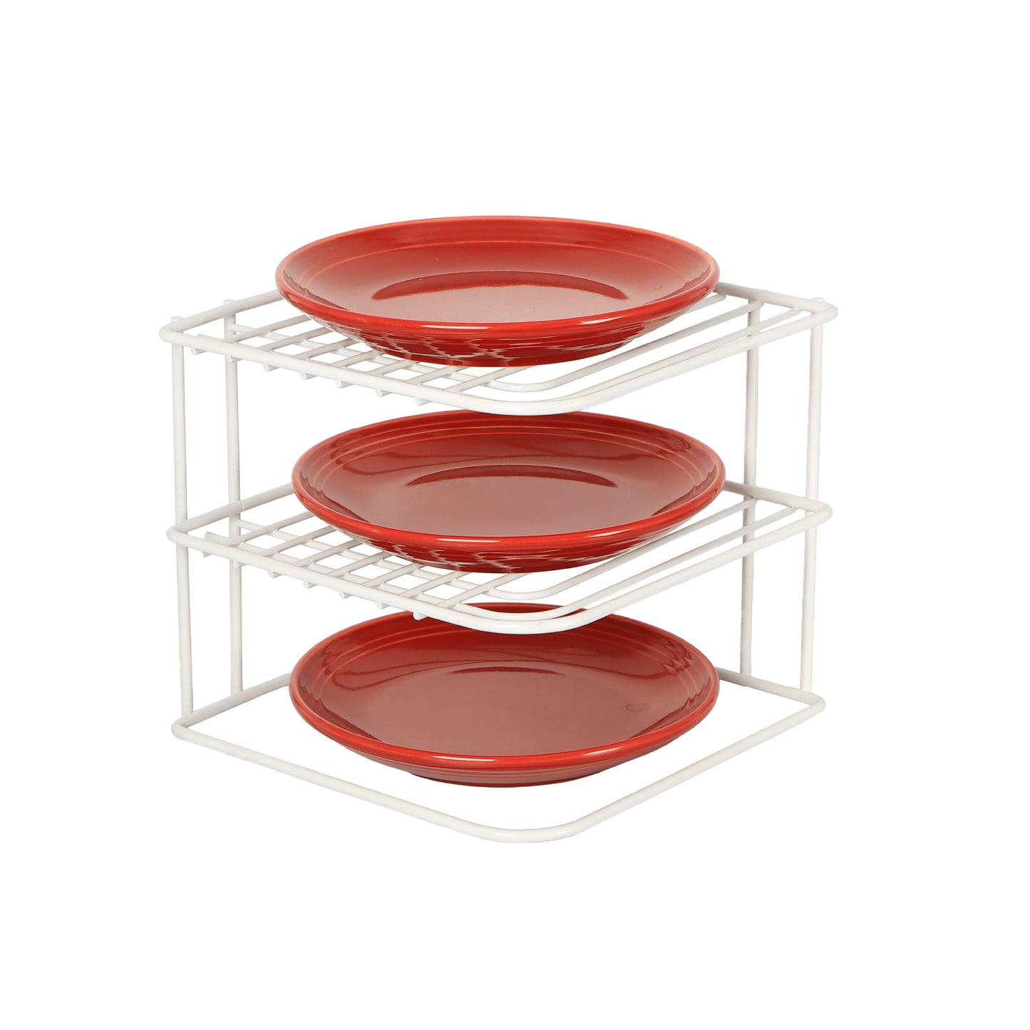 Buckingham 3 Tier Corner Plate Storage Rack 22.5 cm