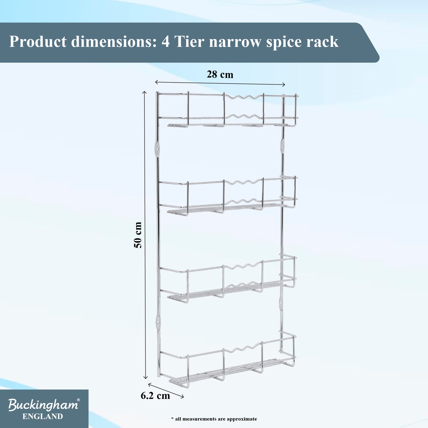 Buckingham Spice Jar Rack 1 to 4 Tier