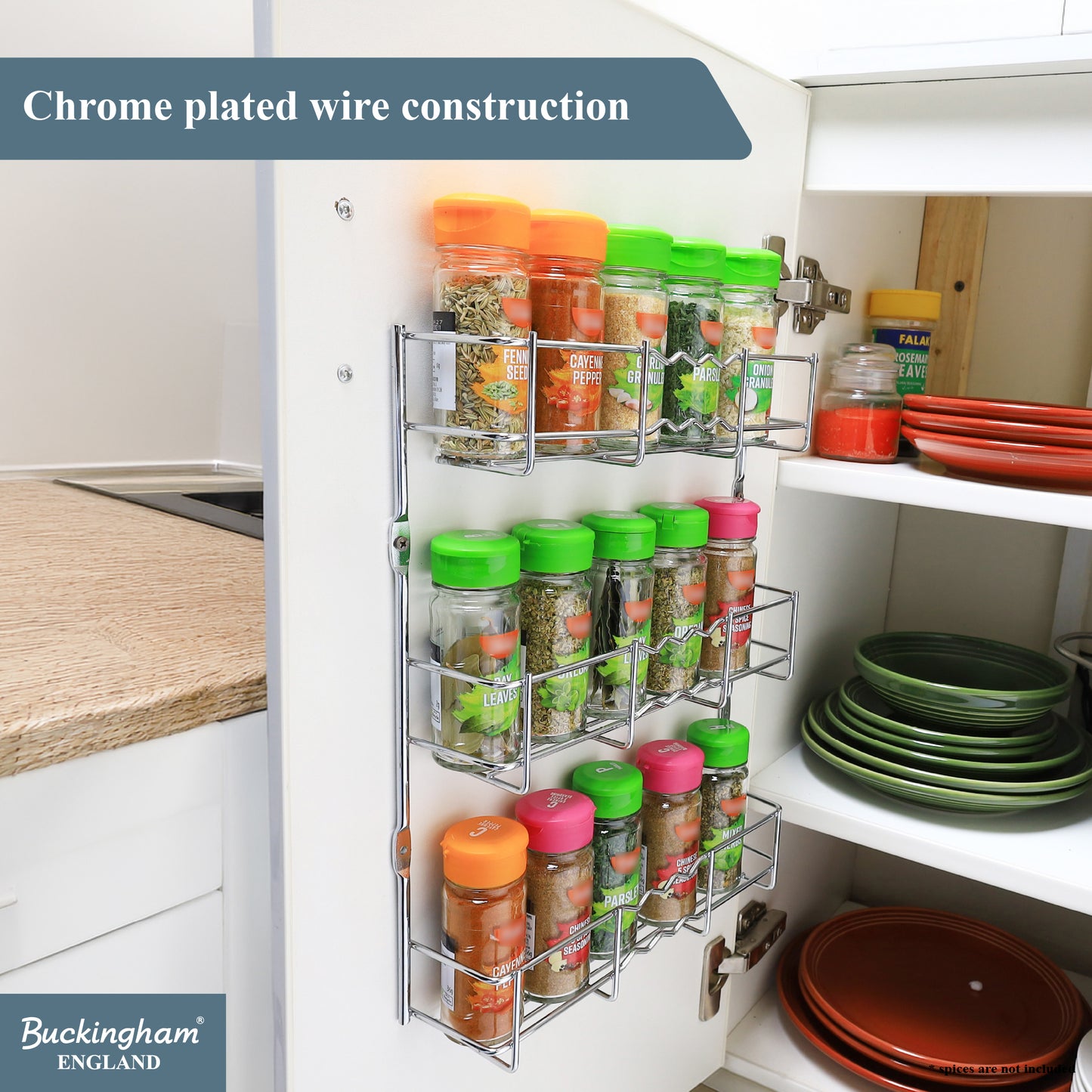 Buckingham Spice Jar Rack 1 to 4 Tier