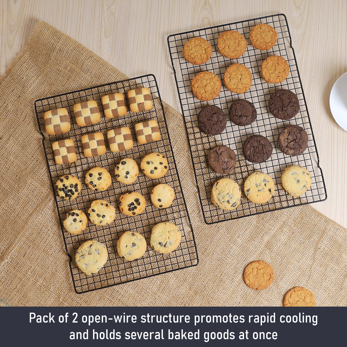 Buckingham Pack of 2 Cooling Rack for Baking