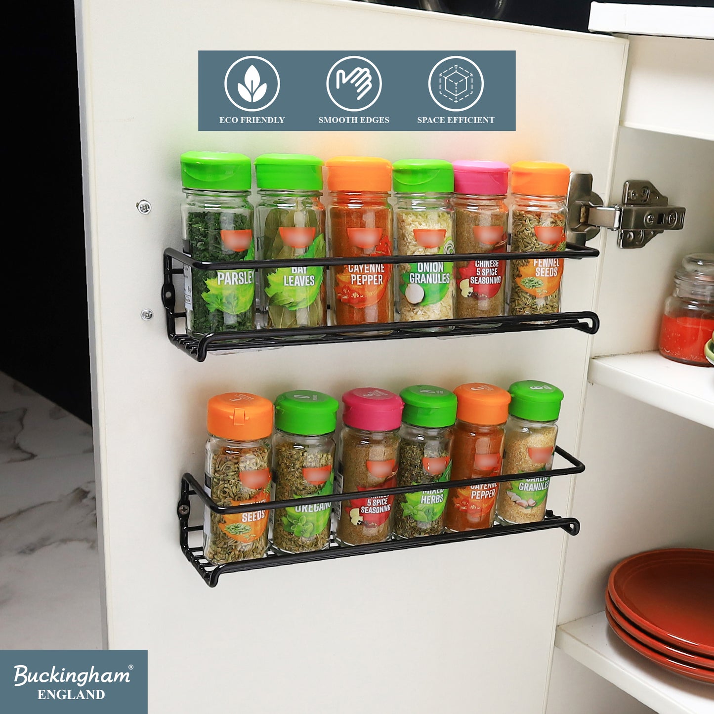 Buckingham  Cupboard Wall Mounted Spice Racks Organiser