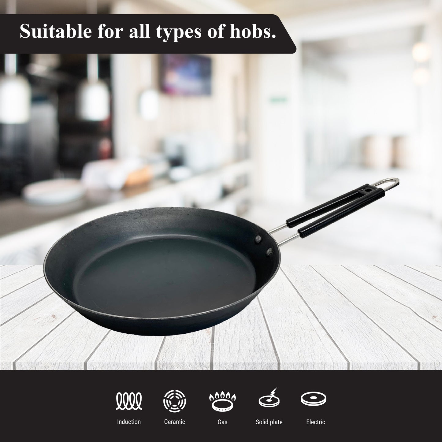 Buckingham Fry Pan Induction Hob Skillet Sauté Pan Induction Premium Quality Stay Cool Handle