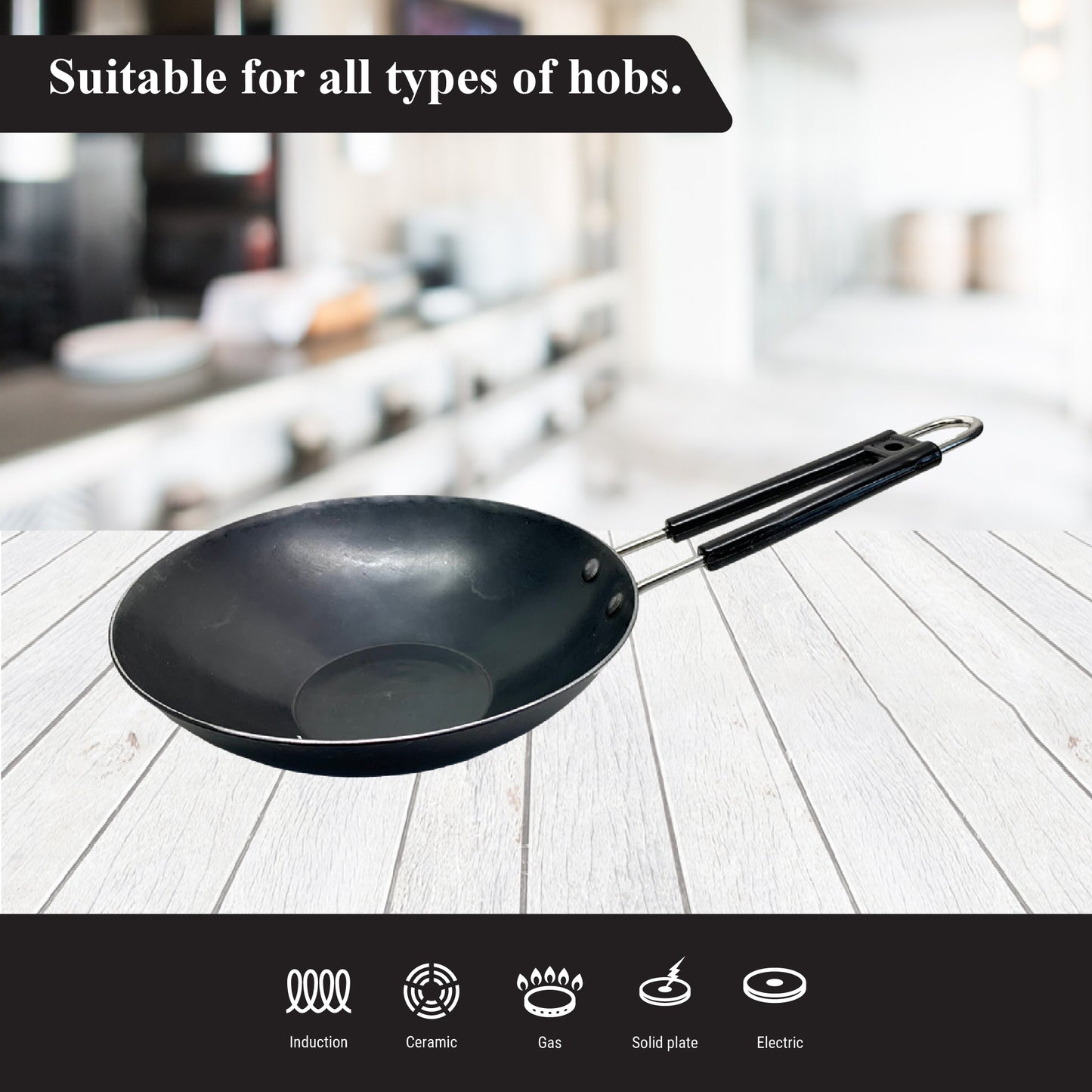 Buckingham Frying Pan Sauté Cooking Kitchen Professional Premium Cast Iron Induction 21 cm