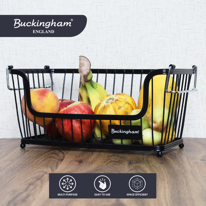 Buckingham Multi-Purpose Stackable Storage Organizing Basket Small