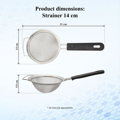 Buckingham Stainless Steel 30 Extra Fine Mesh Sieve with Sturdy Handle