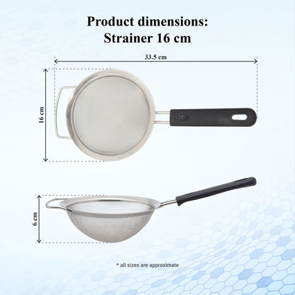 Buckingham Stainless Steel 30 Extra Fine Mesh Sieve with Sturdy Handle