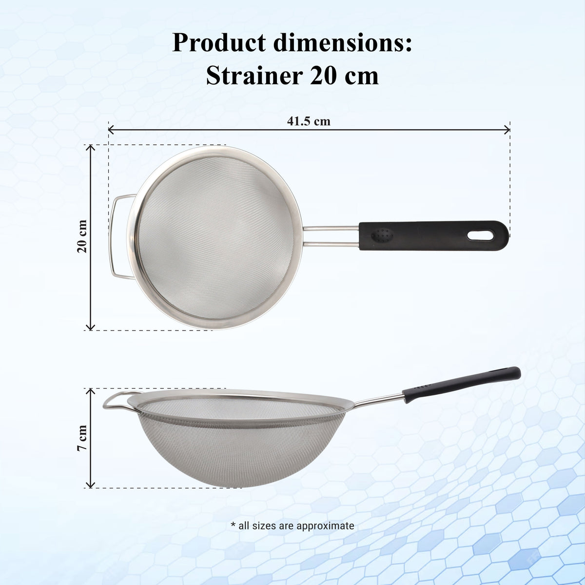 Buckingham Stainless Steel 30 Extra Fine Mesh Sieve with Sturdy Handle