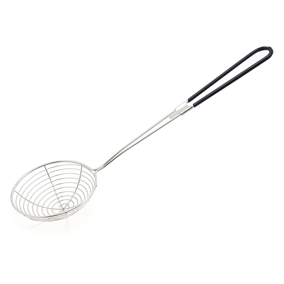 Buckingham Stainless Steel Pea Ladle Spider Strainer / Skimmer with Silicone Grip