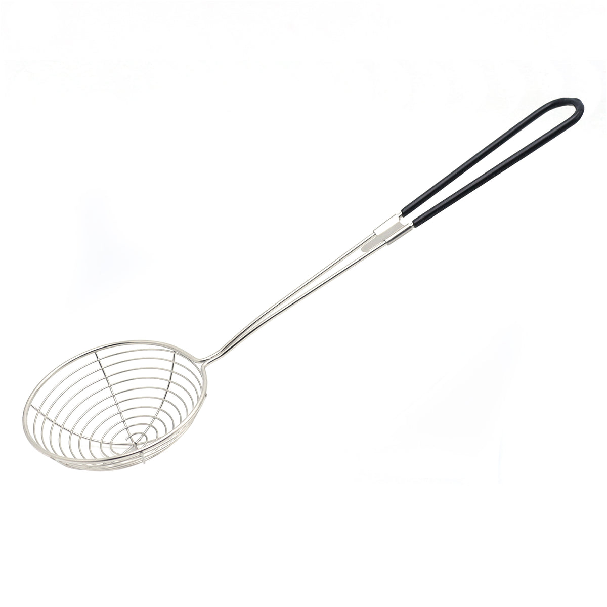 Buckingham Stainless Steel Pea Ladle Spider Strainer / Skimmer with Silicone Grip