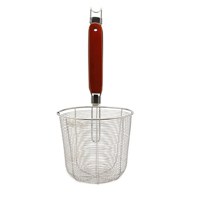 Buckingham Stainless Steel Noodle Basket Strainer / Sieve with wooden handle
