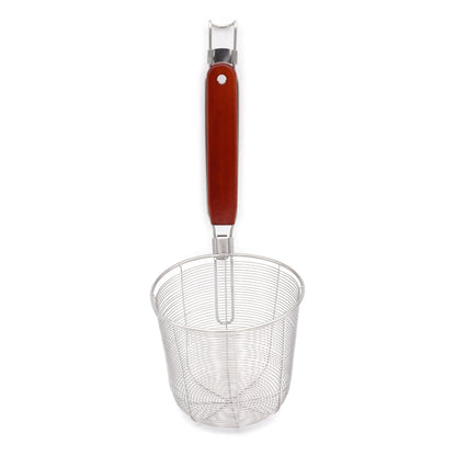 Buckingham Stainless Steel Noodle Basket Strainer / Sieve with wooden handle