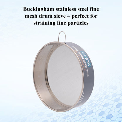 Buckingham Stainless Steel 40  fine mesh drum sieve