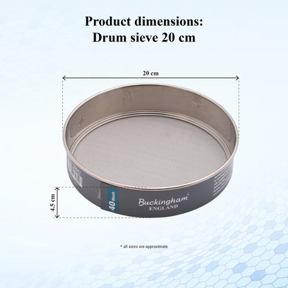 Buckingham Stainless Steel 40  fine mesh drum sieve