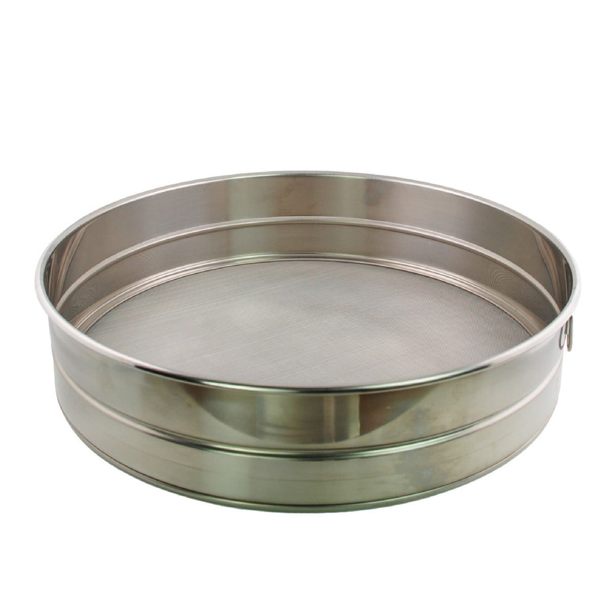 Buckingham Commercial Stainless Steel Premium 40 Mesh Drum Sieve.