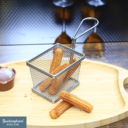 Buckingham Stainless Steel Rectangular Mini Basket with Handle