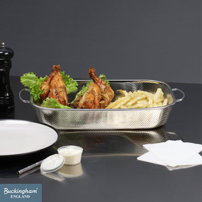 Buckingham Stainless Steel Micro Pen/arforated Rectangular Serving dish