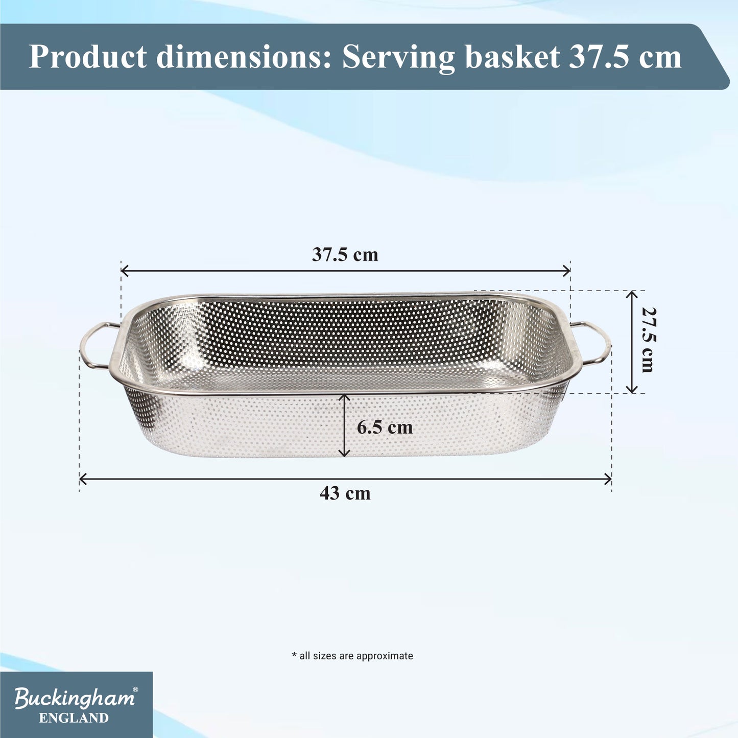 Buckingham Stainless Steel Micro Pen/arforated Rectangular Serving dish