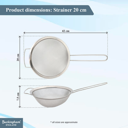 Buckingham Stainless Steel 30 Ultra Fine Mesh Sieve