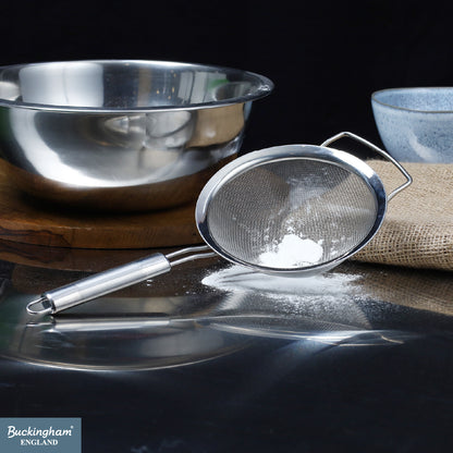 Buckingham Fine Mesh Stainless Steel Sieve with Easy Grip Handle