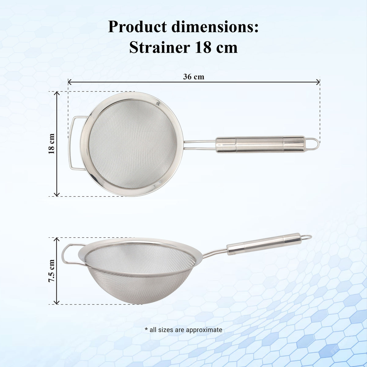 Buckingham Fine Mesh Stainless Steel Sieve with Easy Grip Handle