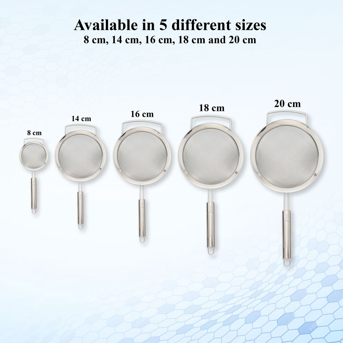 Buckingham Fine Mesh Stainless Steel Sieve with Easy Grip Handle