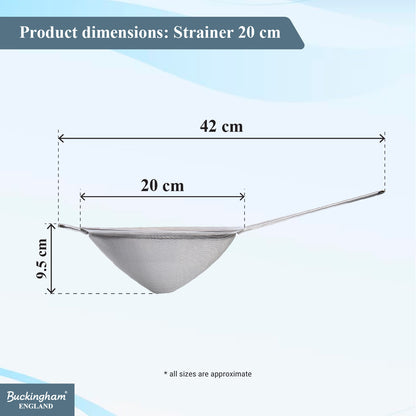 Buckingham Stainless Steel  Conical Fine Mesh Strainer