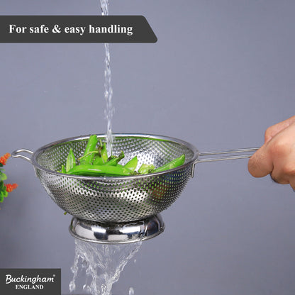 Buckingham Stainless Steel Micro Perforated Long Handle Colander