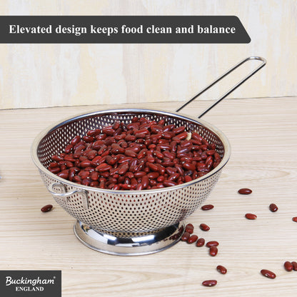 Buckingham Stainless Steel Micro Perforated Long Handle Colander