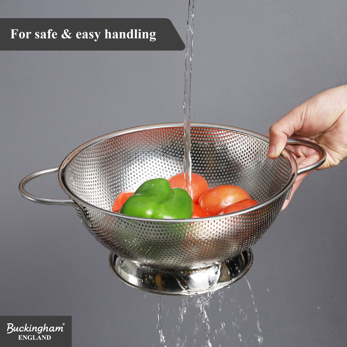 Buckingham Stainless Steel Deep Footed Colander