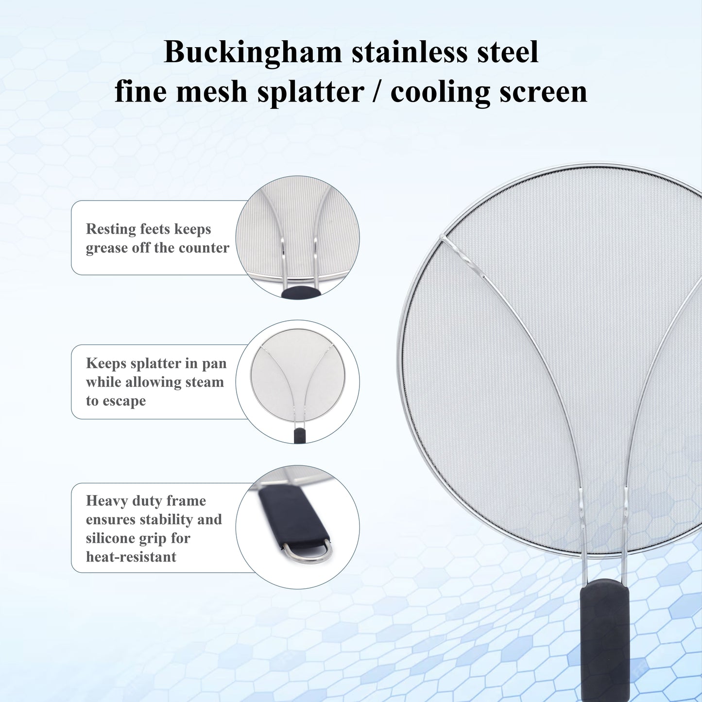 stainless steel splatter screen