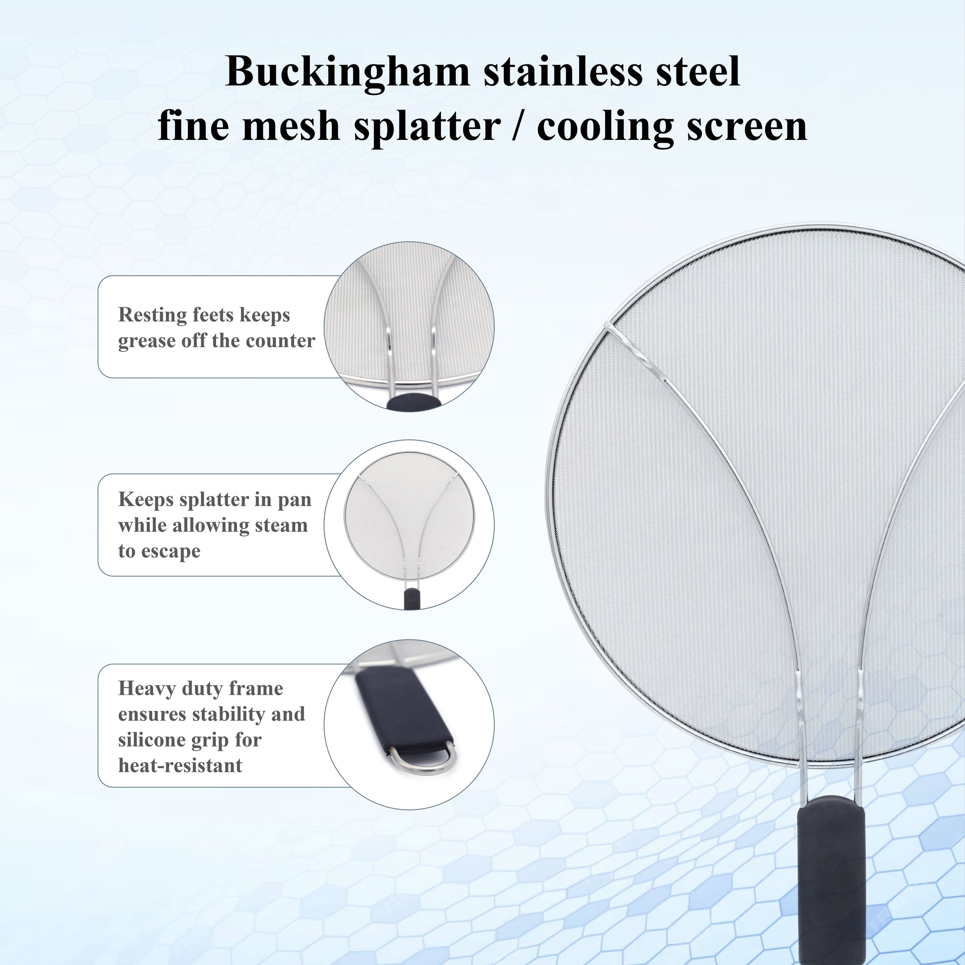 stainless steel splatter screen
