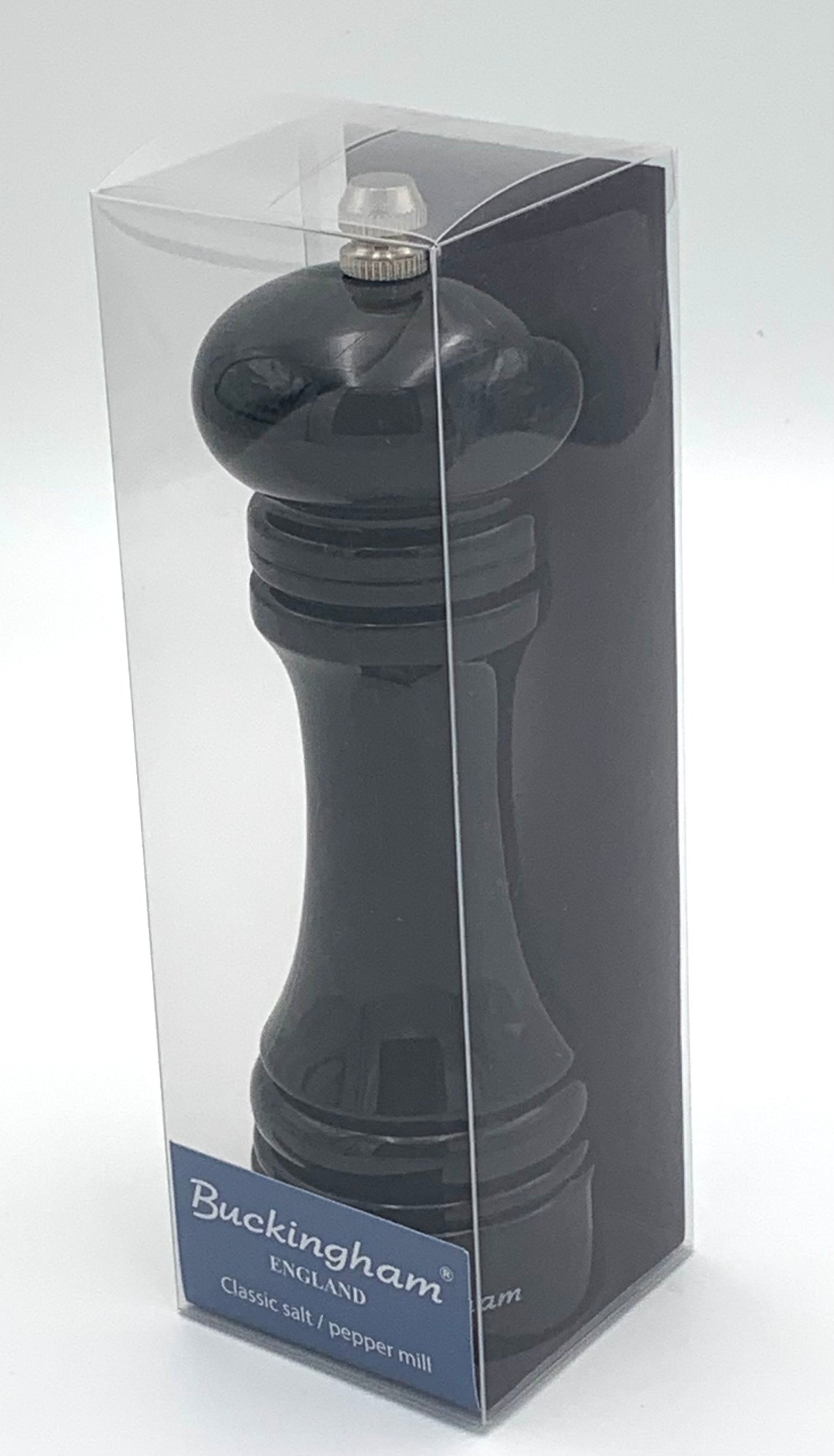 Buckingham ABS Plastic in Gloss Black Classic Salt/Pepper mill