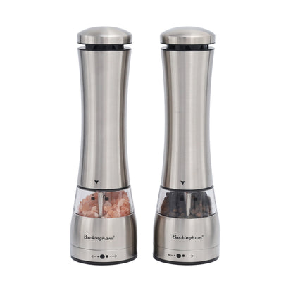 Buckingham Electric Salt and Pepper Mill Set Battery Operated