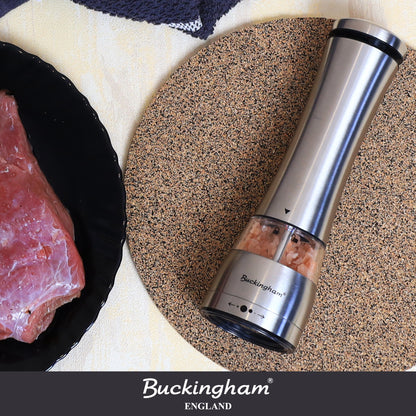 Buckingham Electric Salt and Pepper Mill Set Battery Operated