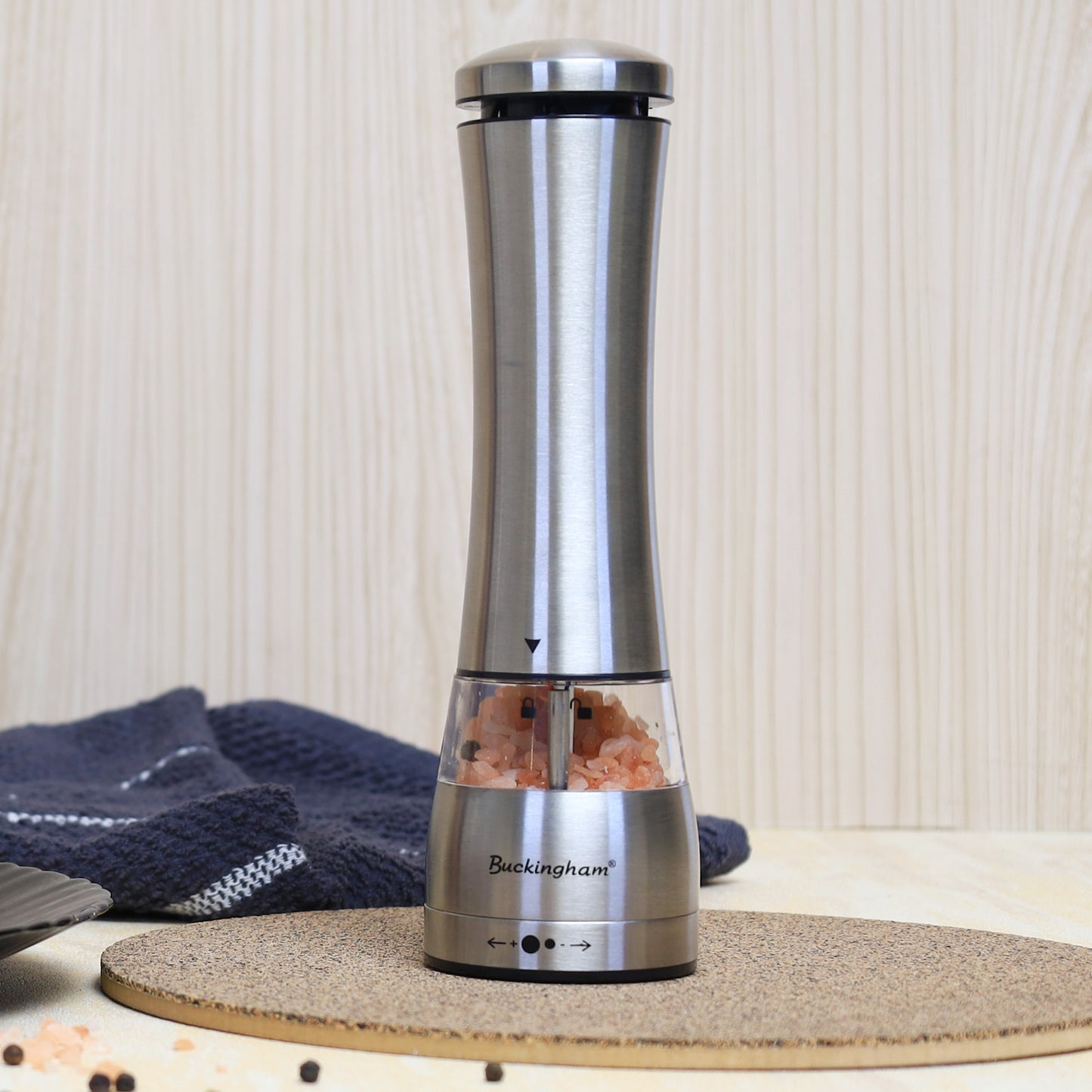 Buckingham Electric Salt and Pepper Mill Set Battery Operated