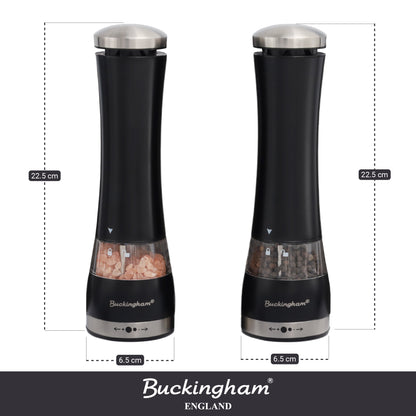 Buckingham Stainless Steel Salt and Pepper Mill Set
