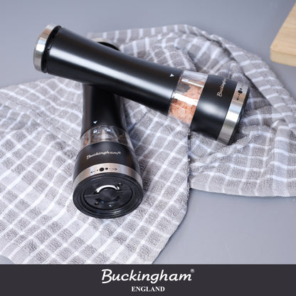 Buckingham Stainless Steel Salt and Pepper Mill Set