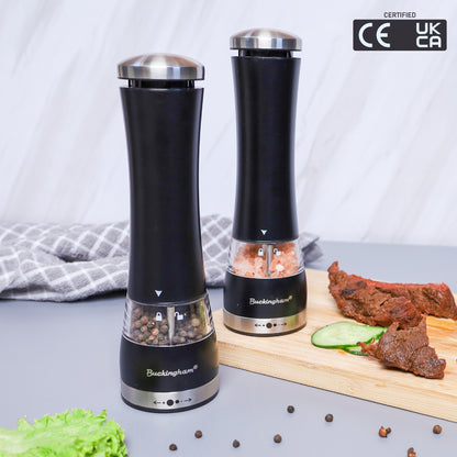 Buckingham Stainless Steel Salt and Pepper Mill Set
