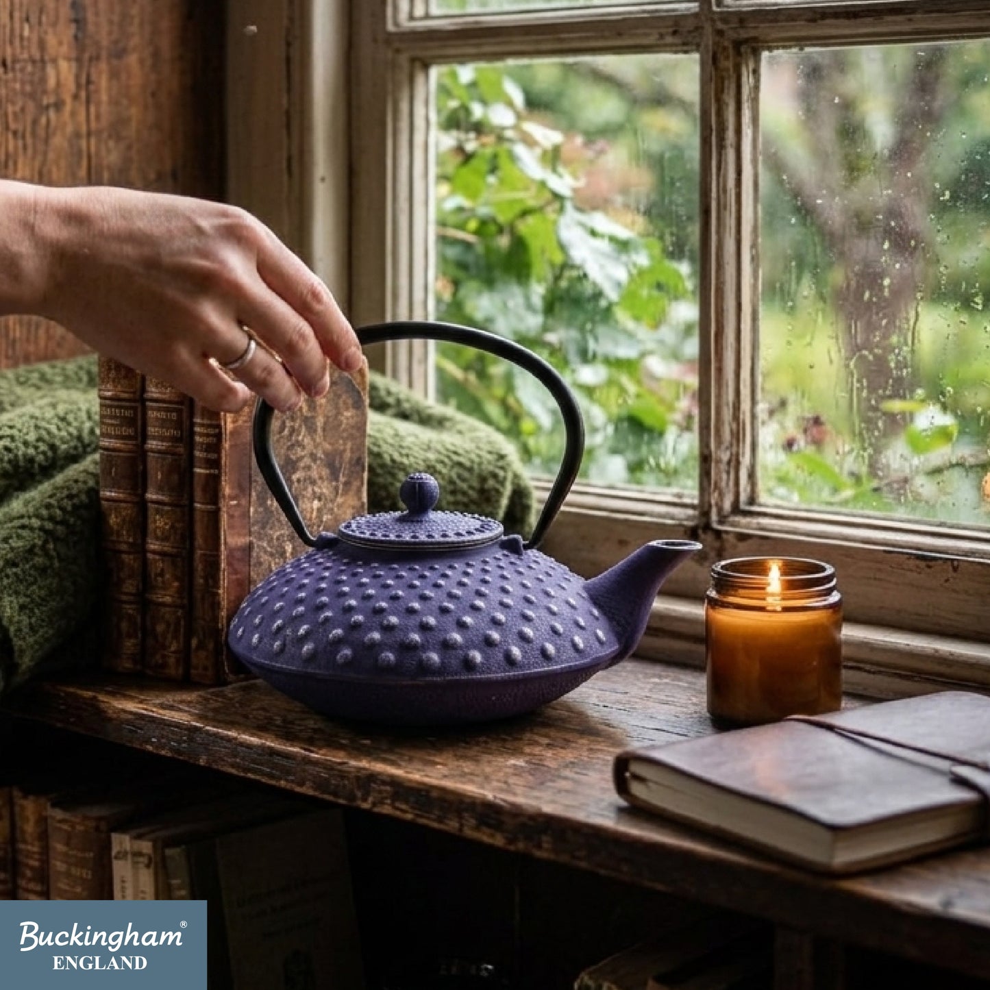 Buckingham Cast Iron Japanese Tea Pot with Traditional Pimple Design 800 ml