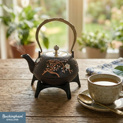 Buckingham Handmade Japanese Style Cast Iron Teapot Gift Set 1300 ml