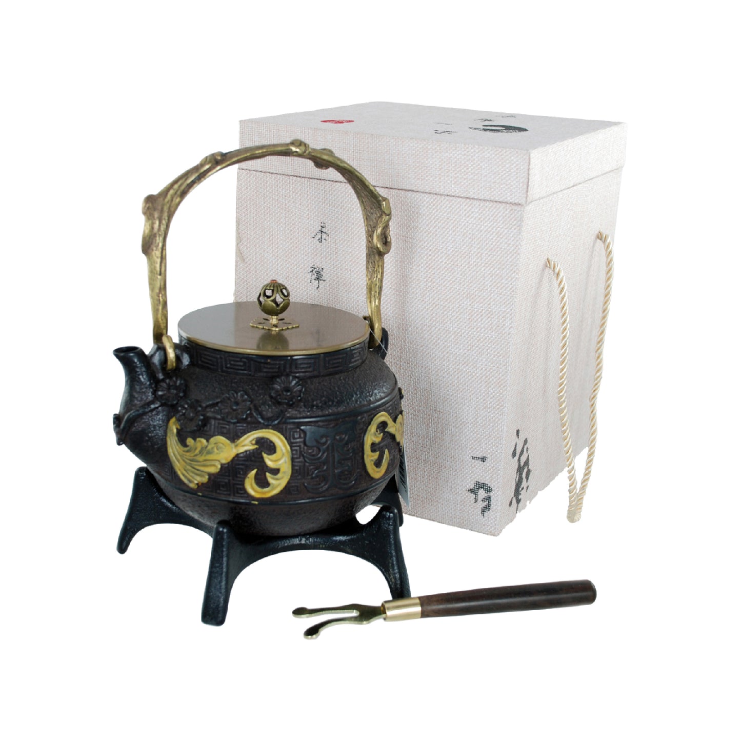 Buckingham Handmade Cast Iron Tetsubin with Elegant Gift Box Set for Tea 1500 ml