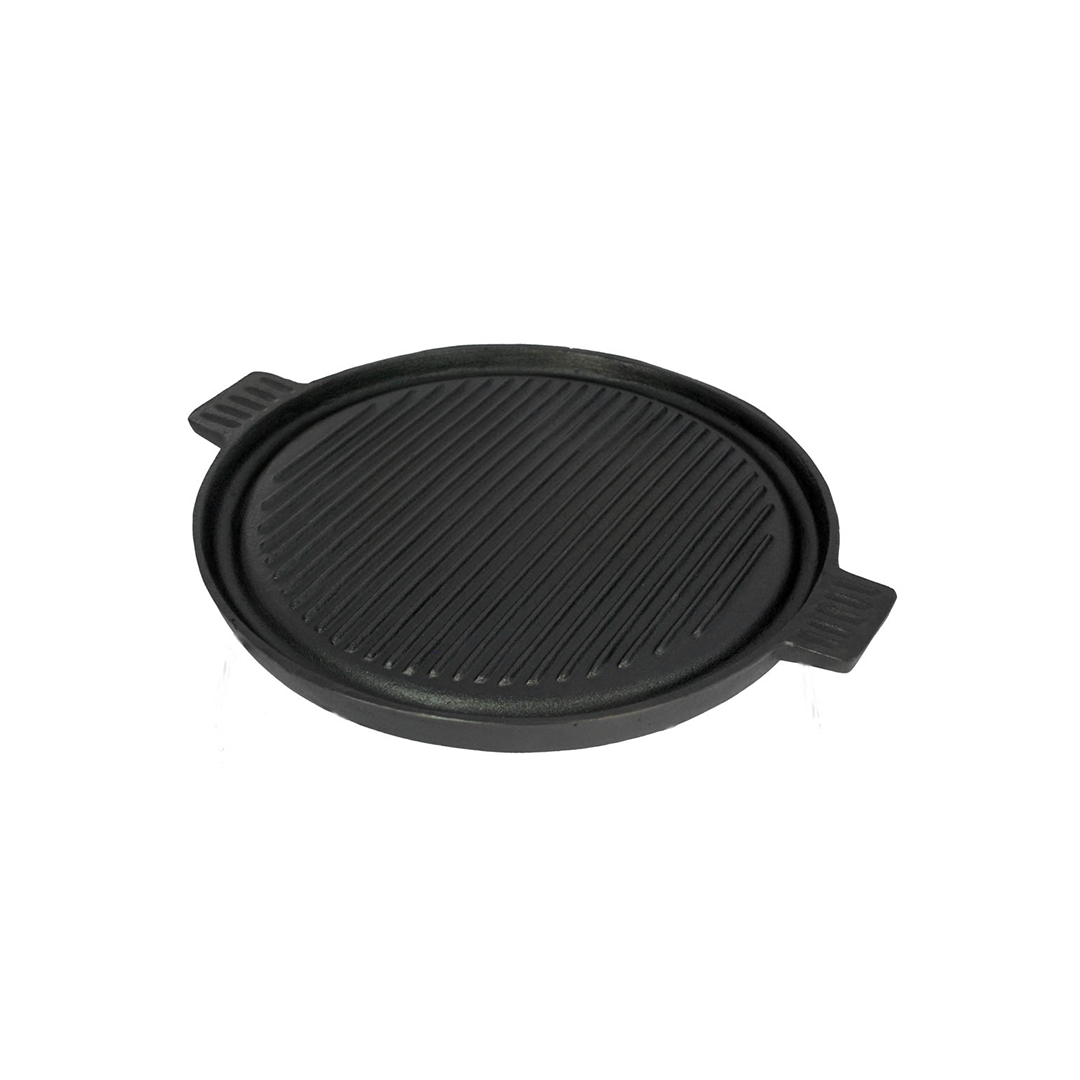 Buckingham Pre-Seasoned Cast Iron Reversible Griddle Round Grill Plate