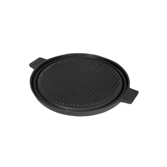 Buckingham Pre-Seasoned Cast Iron Reversible Griddle Round Grill Plate