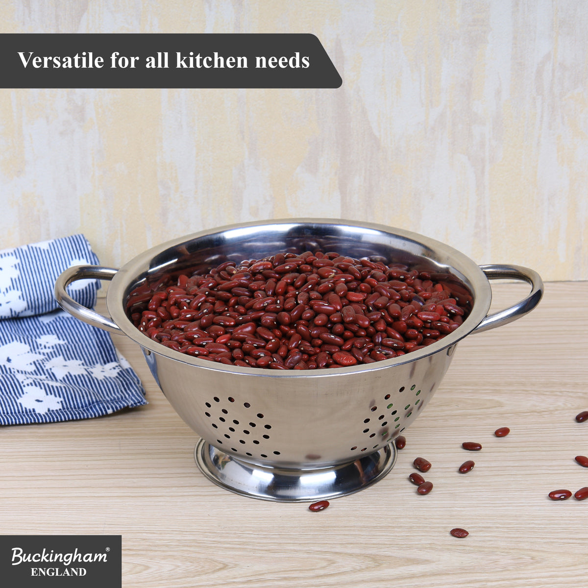 Buckingham Stainless Steel Fine Mesh Deep Colander